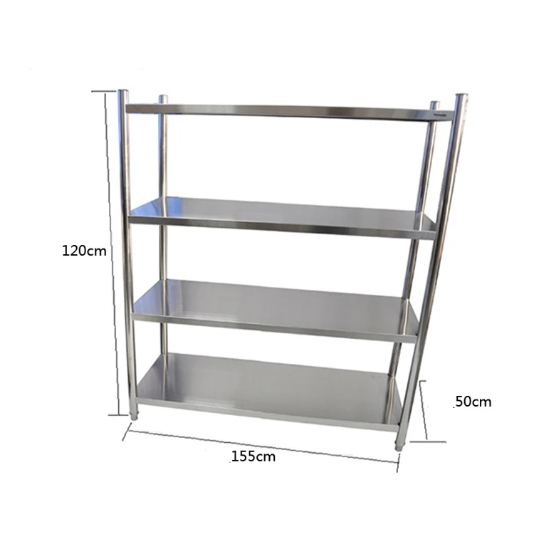 Metal storage rack multi-level stainless steel shelf