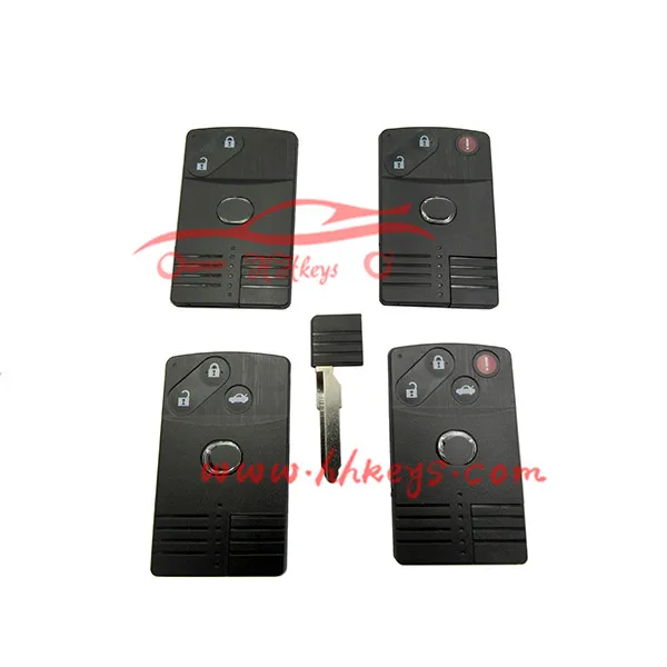 3 button original quality Mazda 3 5 6 CX-7 CX-9 car key remote case shell with smart key blade