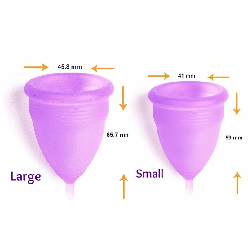 
Menstrual Cups Intimate Care 100% Medical Silicone Reusable Period Cups Feminine Hygiene Protection with Carry Storage Bag 