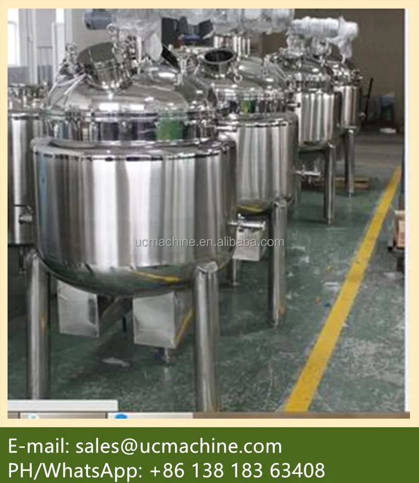 steam jacketed tank stainless steel industrial tank mixer