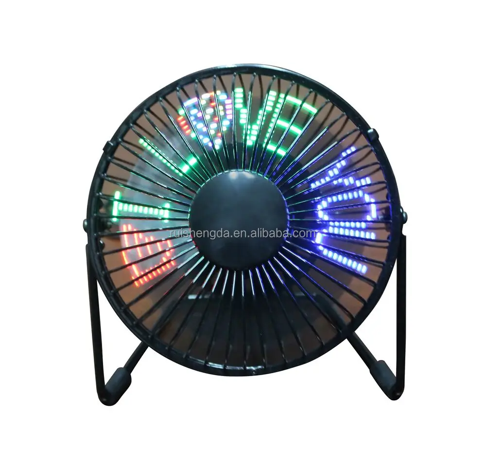 
Desktop Programmable LED Message Fan USB LED Fan with Text Display Advertising For PC Laptop Gadget Gift 