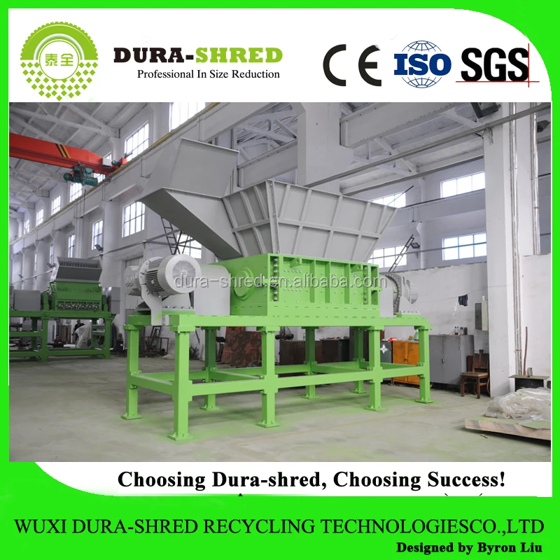 Double shaft shredder Best !!!Dura-shred American Standard recycled tires rubber powder price