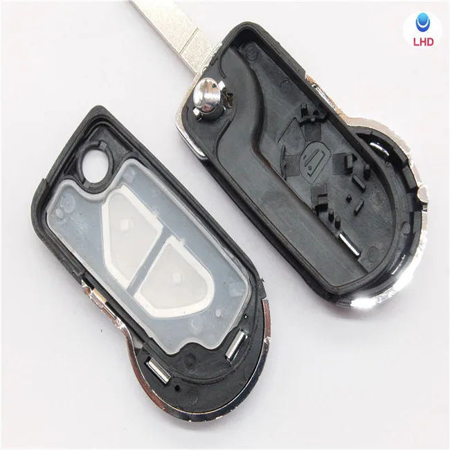 2 Buttons Car Flip Remote Key Shell Fob Case For Citroen DS3 Folding Auto Replacement Car Key HU83 Uncut Blade Blank
