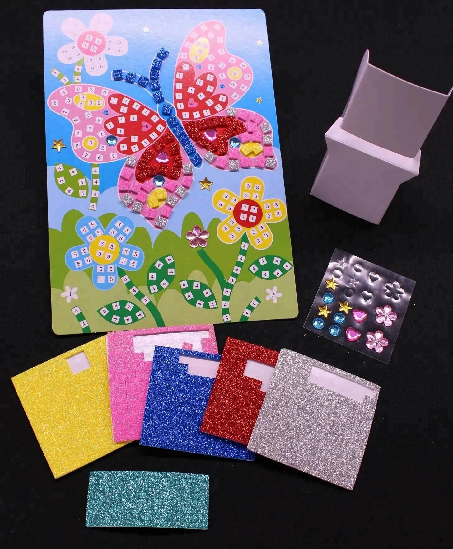 
Non-toxic perfect quality decorativel die-cuts EVA Glitter craft stickers for Christmas 