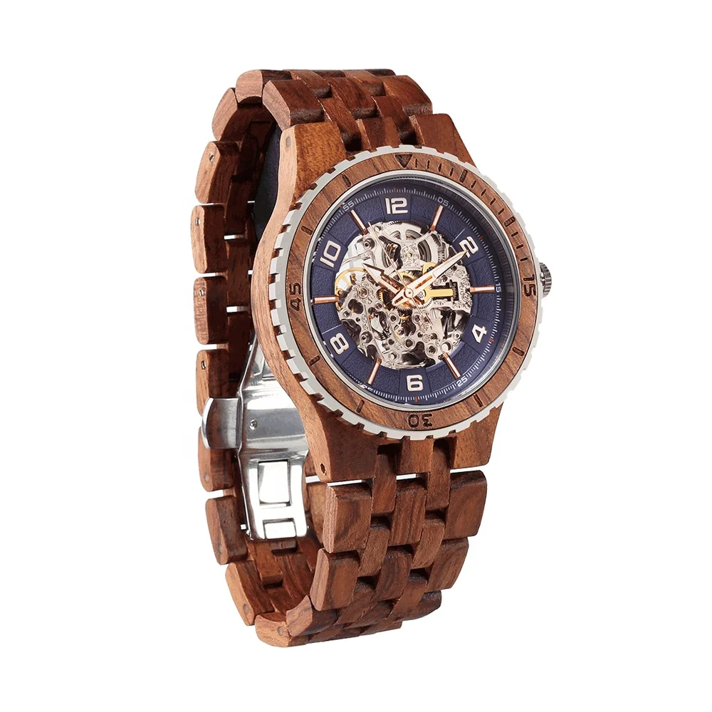 New Trendy Brand Your Own Logo Steel Circle Wood Watch
