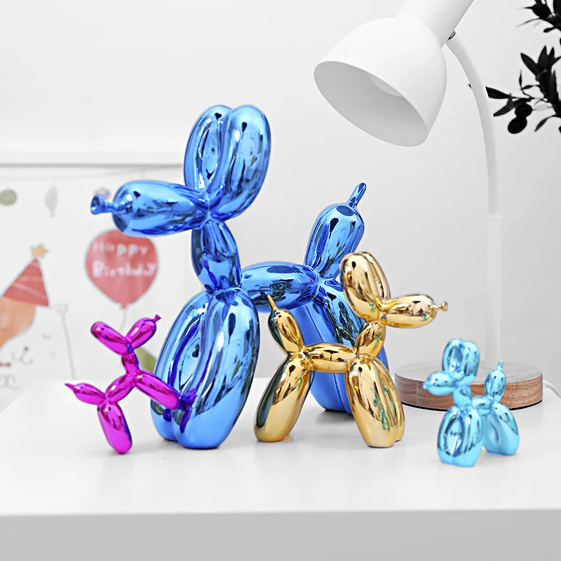 
Online Sale Dropship Decoration Home Decor Luxury Gold Red Silver Balloon Dog Statue 