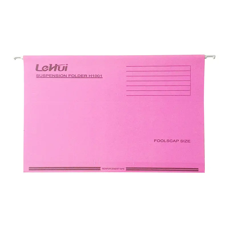Eco-Friendly Assorted Color 230gsm Paper Hanging Suspension Files Folders For School Office