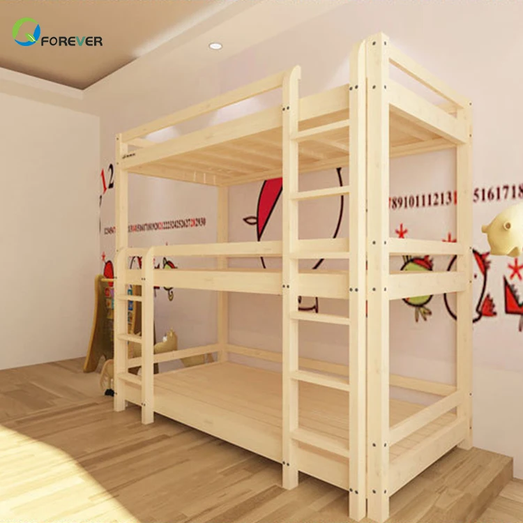Triple Bunk Bed With Wardrobe triple deck bed For Kids /Children