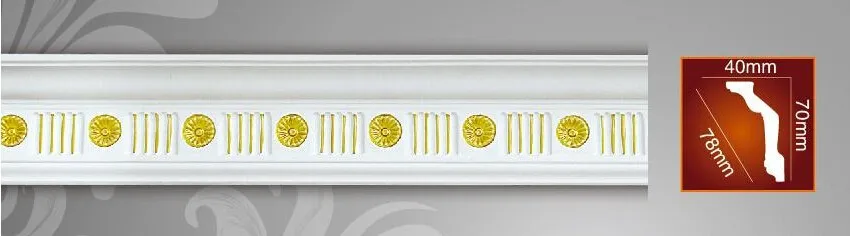 Interir Decoration PU Carving Cornice Moulding