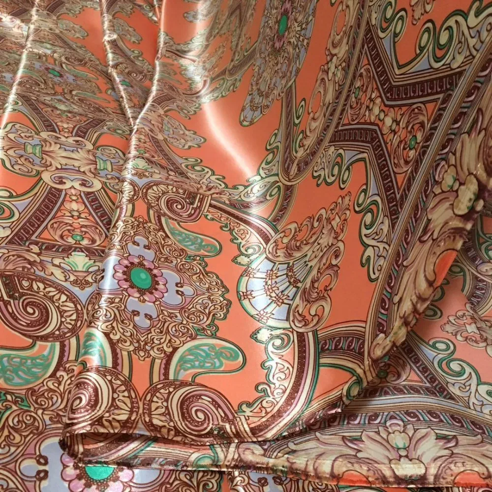 2021 New pattern China manufacturer polyester satin silk fabric for home textile