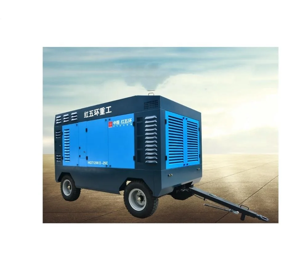 Новинка 2019, переносной воздушный компрессор для бурения скважин, 25 бар, 32 м3, Hongwuhuan, сделано в Китае