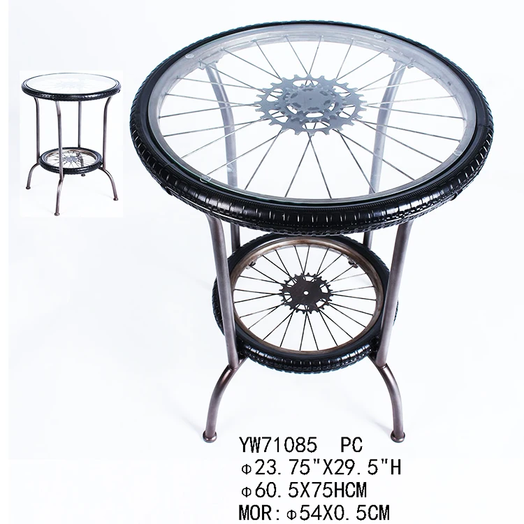 Best sellers grass tire shape coffee table design for bar