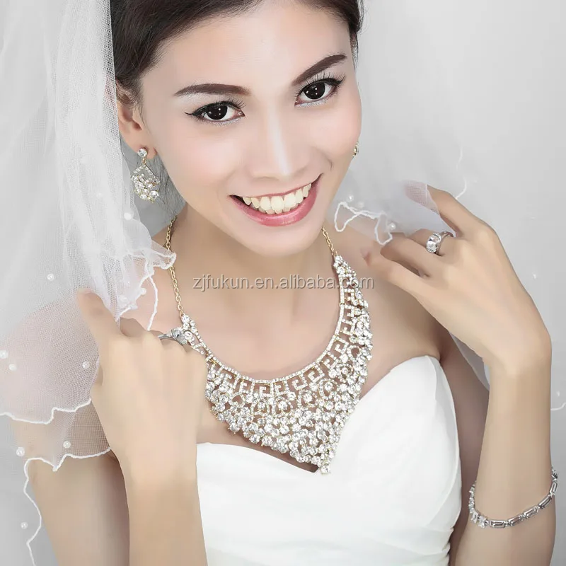 
Prom jewelry,greek key heart rhinestone jewelry set bridal necklace earrings set 