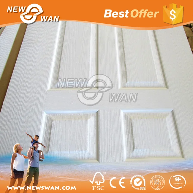 
Wood Veneer HDF Moulded Door Skin Price / White Wooden Door 