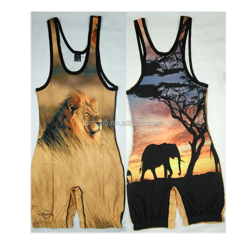 wholesale custom sublimation printing wrestling wear wrestling singlet