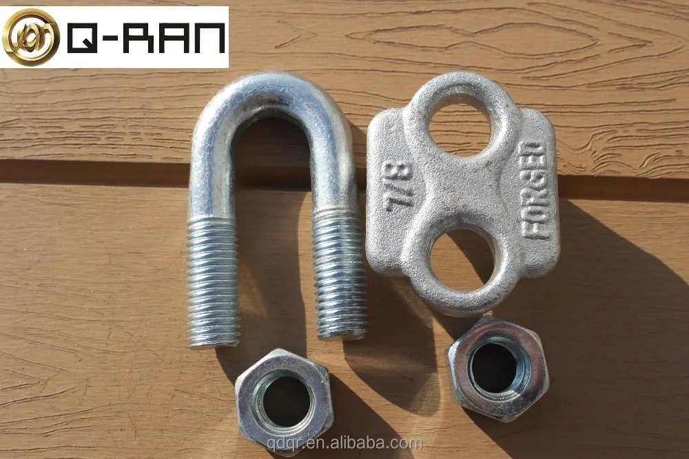 Galvanized U Bolt Cable Clamp Drop Forged Wire Rope Clip