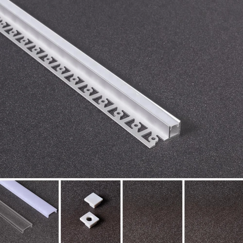 Светодиодная лента алюминиевый U-профиль для штукатурки угловой утопленный линейный светодиодный профиль