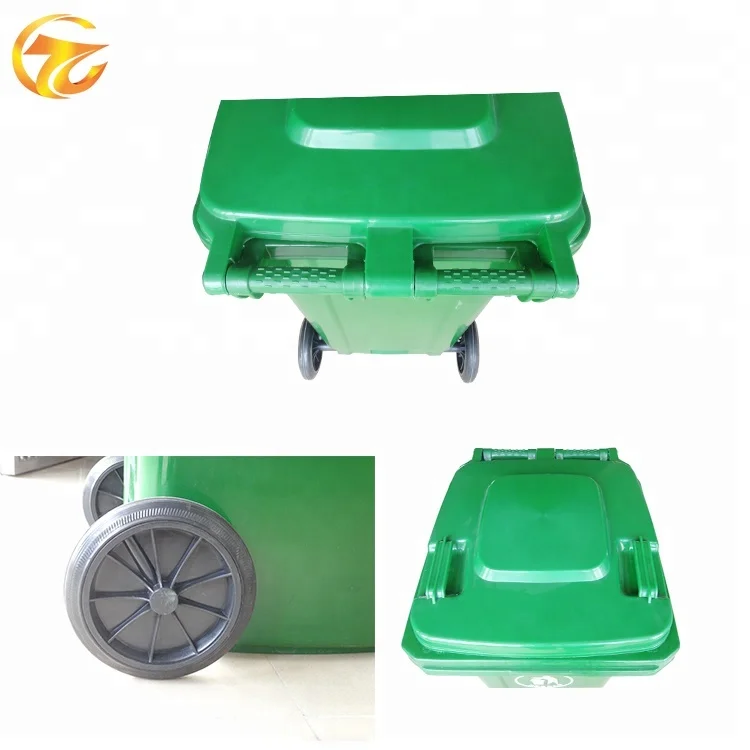 Китай, 100 литров, материал HDPE, Экологически чистая наружная мусорная корзина с колесами, мусорная корзина, мусорная корзина, пластиковая корзина