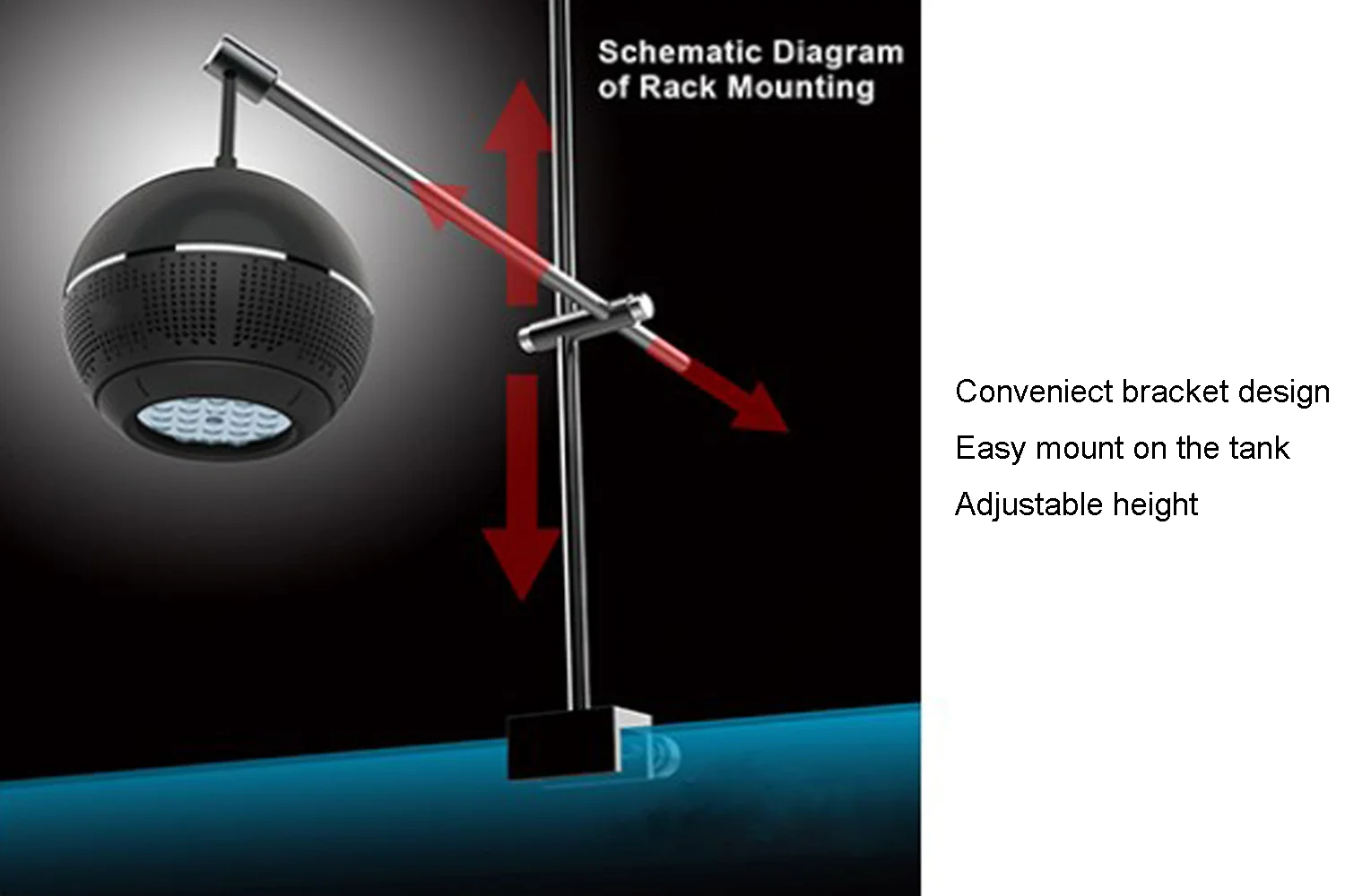 Digital Intensity Control Programmable Led Aquarium Light with white, blue, violet, green, red wavelength