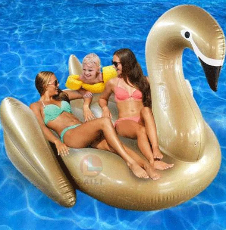 Inflatable Water park inflatable swan pool float /PVC swimming pool floating swan adult toys