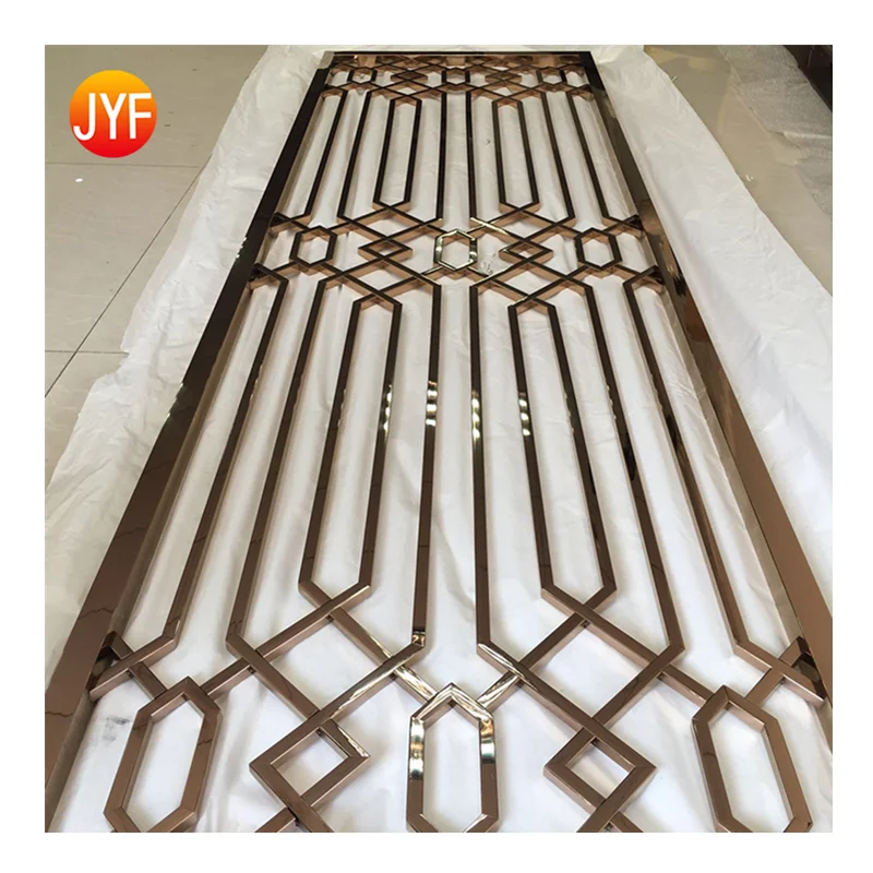 ZZ9902 Wholesale Factory Price Aluminum Restaurant Room Divider Decorative Metal Stainless Partition Screen