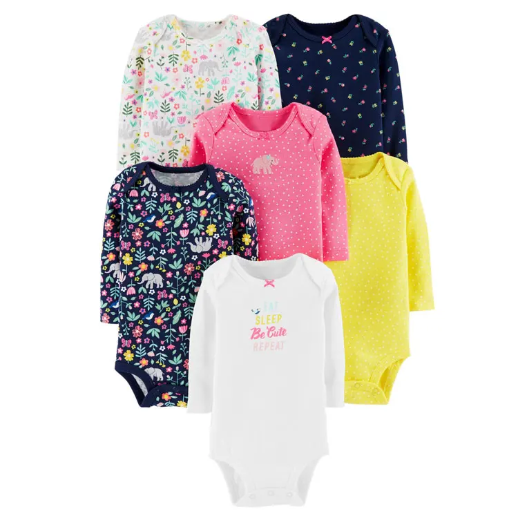 Wholesale Children's Clothing Baby Rompers Long Sleeve Bodysuit