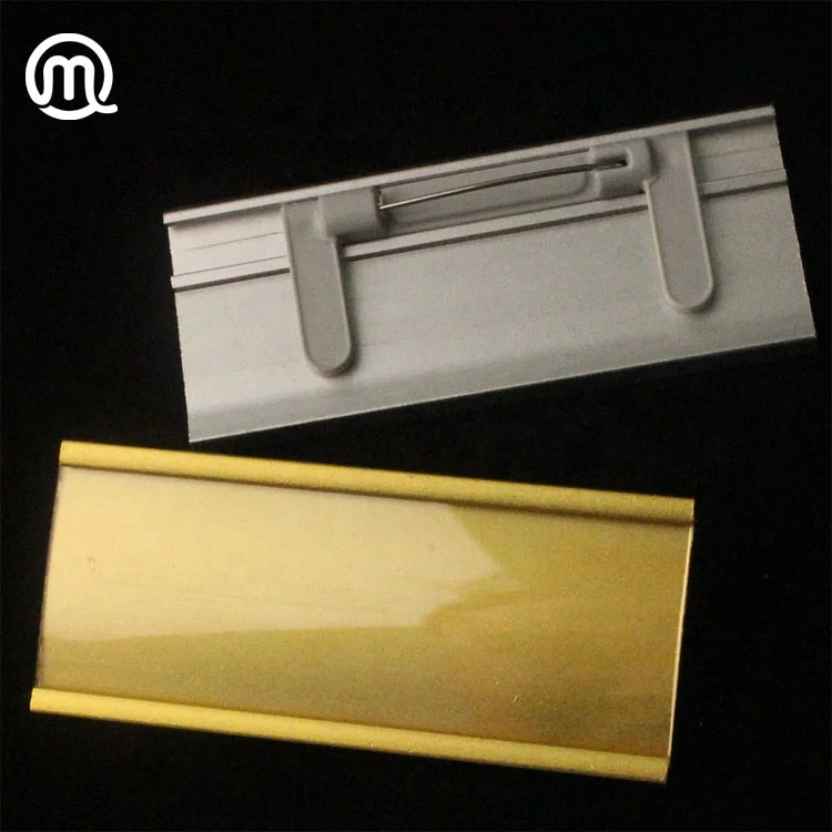 factory directly colorful Metal aluminum name badge customized reusable