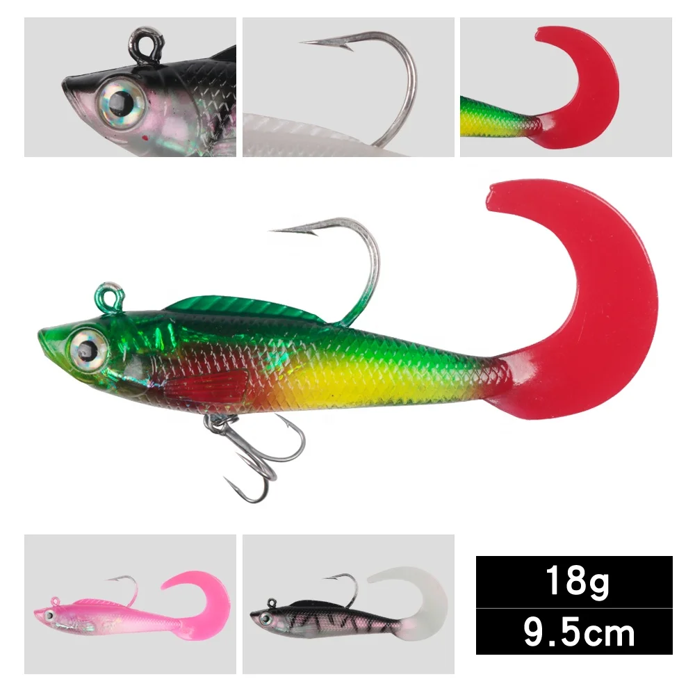 
wholesales new kinds 3d eyes for fishing lures 18g 95mm soft plastic lure sinking fish lure vib 