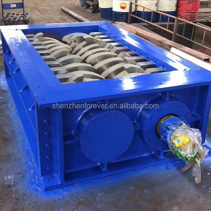Forever 1500 model double shaft scrap shredder machine chamber box knife blade for sale