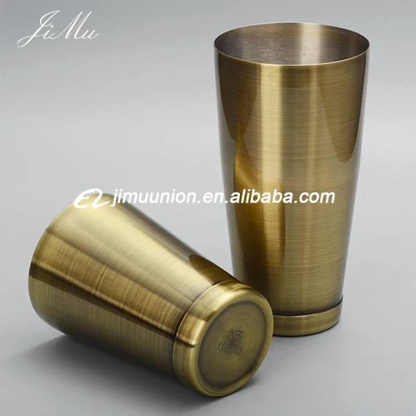 wholesale antique Bartender copper gold cocktail Tools Stainless Steel Cocktail Shaker