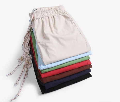 Custom multi size drawstrings plain mens linen trousers wholesale pants,custom streetwear linen pant