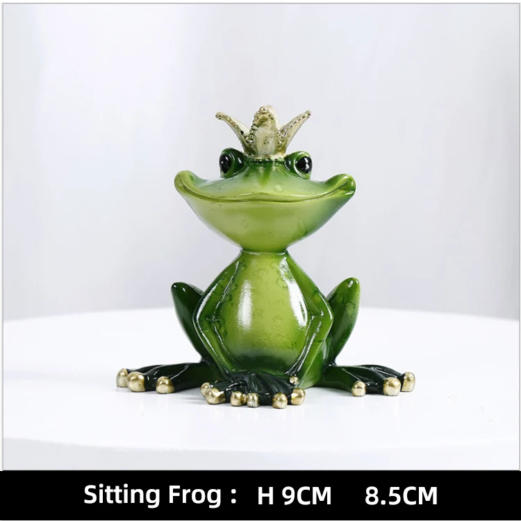 custom resin Frog figurine cheap price home decor youga shape animal statue home decor Art cabinetry ornament