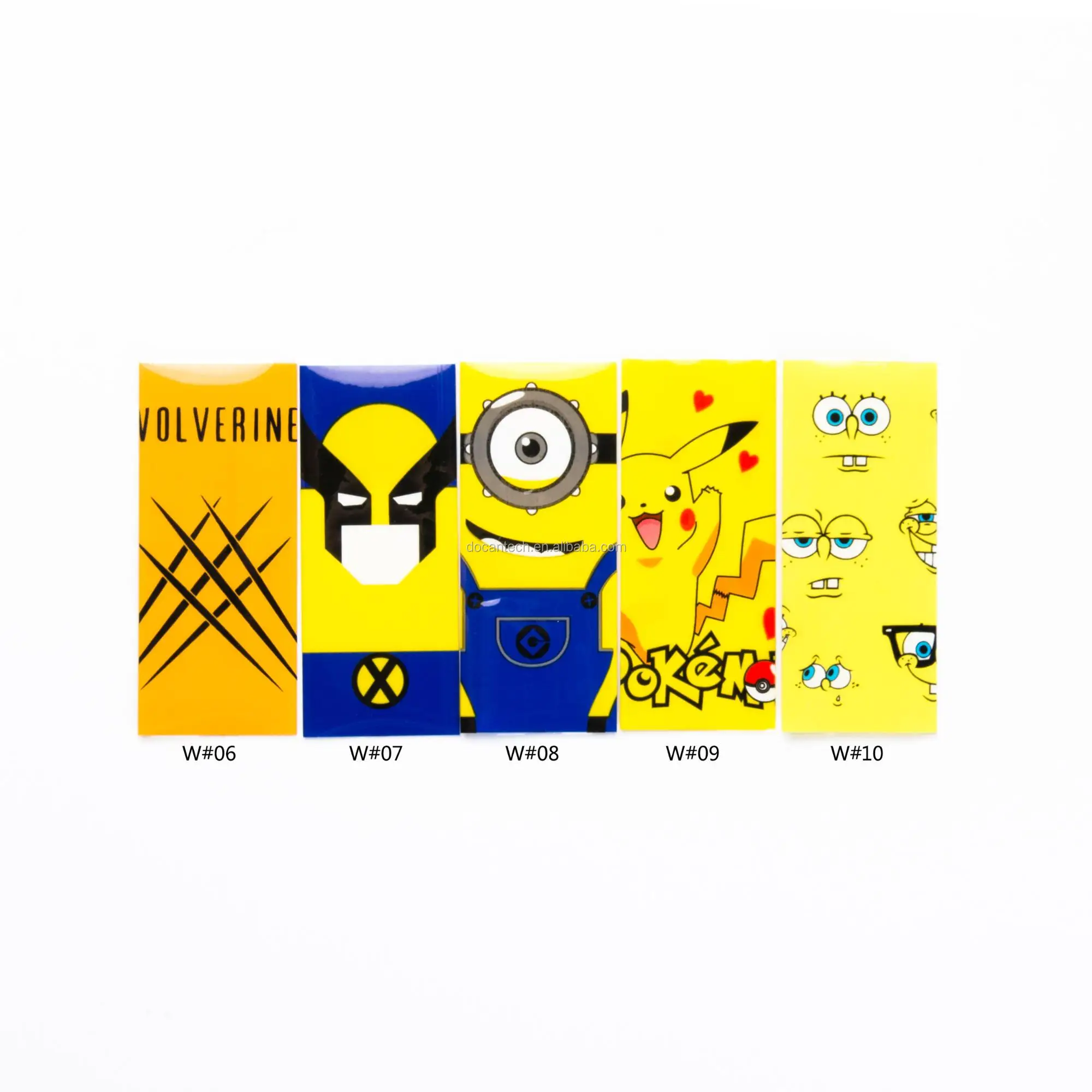 Multiple Colors PVC Wrapper 18650 Battery Heat Shrink Wrap With Cartoon Printing