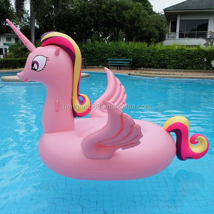 hit pool party cartoon pony unicorn pool float ride-on animal for kids