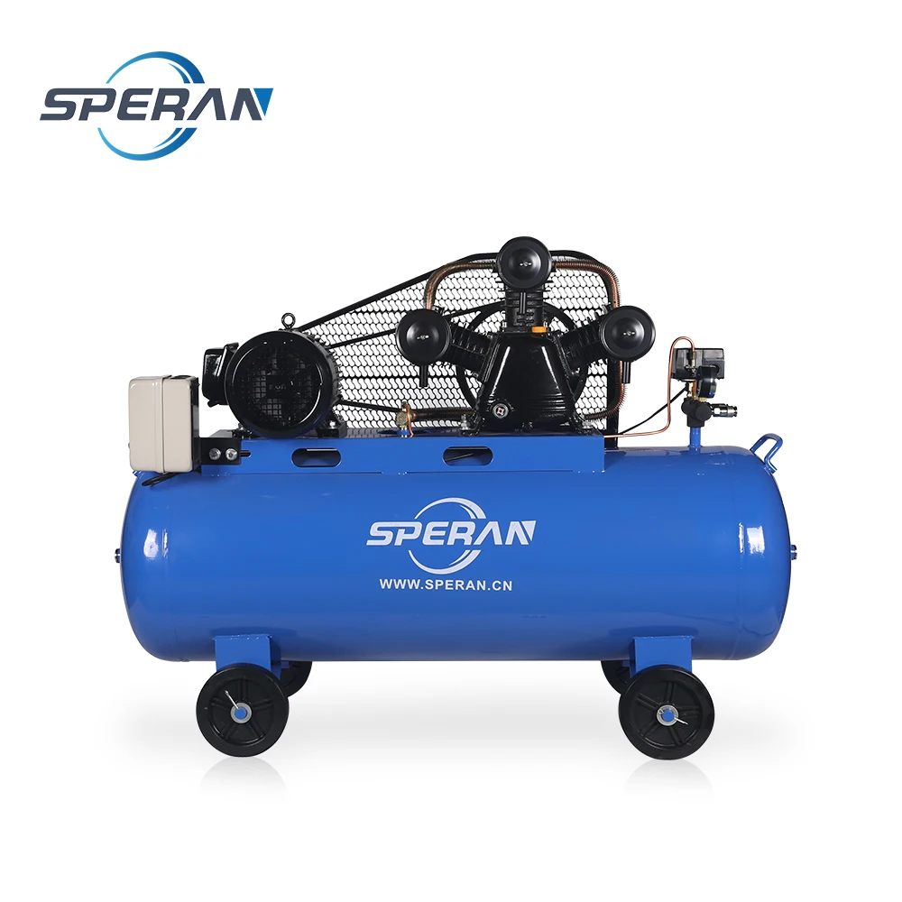 4HP 3 cylinder piston type belt driven oil air compressor machines