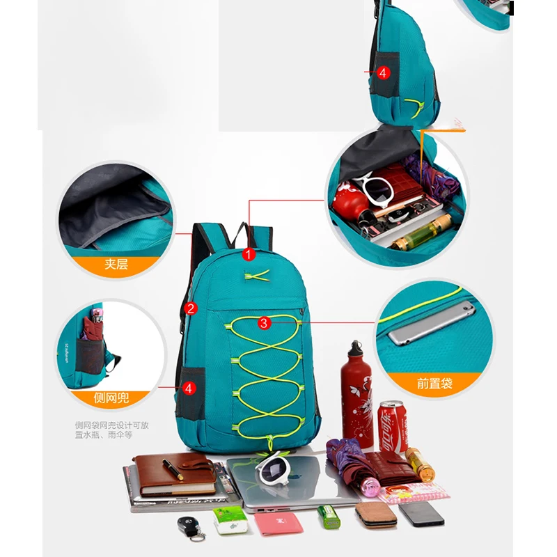 20L Ultra Lightweight Foldable Backpack Packable Durable Daypack for Travel Camping Hack Handy Foldable Camping Outdoor Backpack