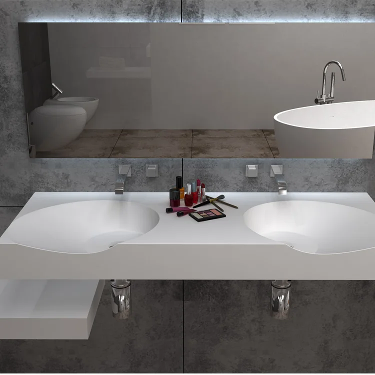 BS-8424D настенный повесить длинные раковина твердая поверхность смеситель для ванной комнаты