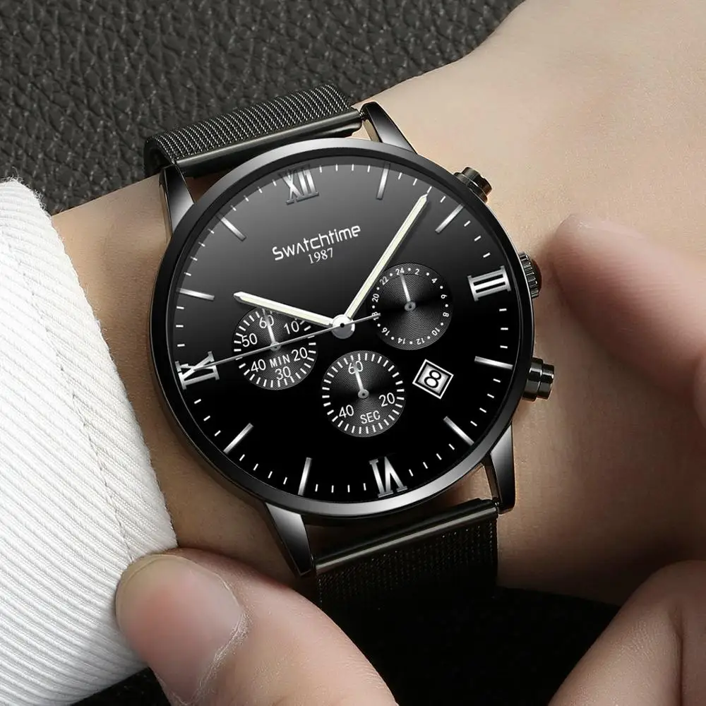 
Custom LOGO High Quality 316L Stainless Steel Japan VD53 Chronograph Movement 5ATM Waterproof Men Watches Luxury 