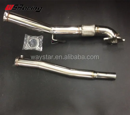 For VW For AUDI A3 8P 2.0 TFSI 3inch downpipe 304 stainless steel exhaust pipe