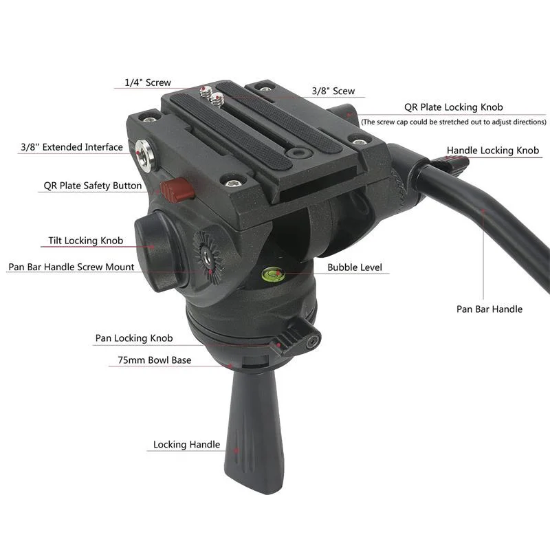 Cayer BV30H Professional Camera Tripod Brand Universal Tripod Video Camera Professional Video Heavy Duty Tripod Kit