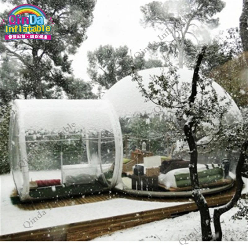 
Popular New Multifunctional Transparent Marquee for Snow Camping Inflatable Snow Dome Tent Clear Inflatable Bubble Tent for Sale 