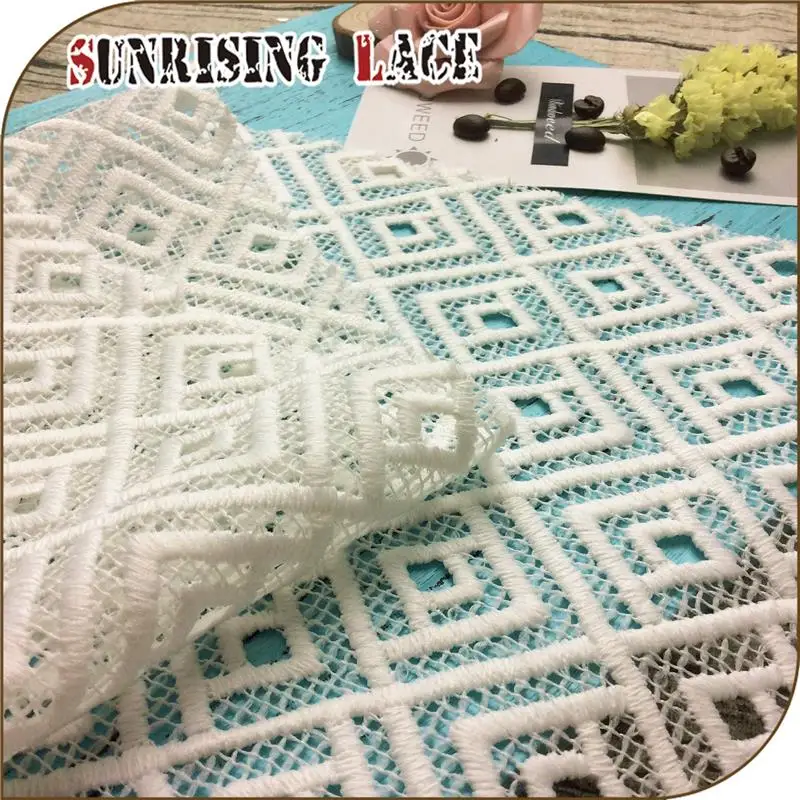 2021 Textile Heavy African Cotton Korean Cord Guipure Embroidery Dress Lace Fabric For Women