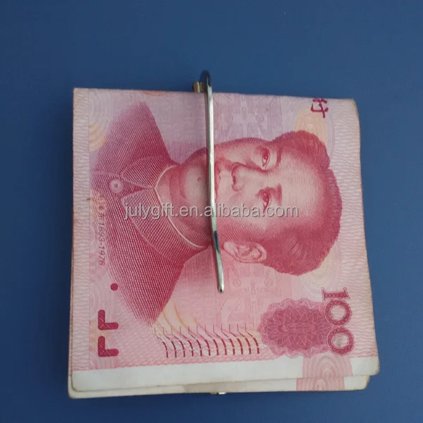 
gold silver black money clip with spring 