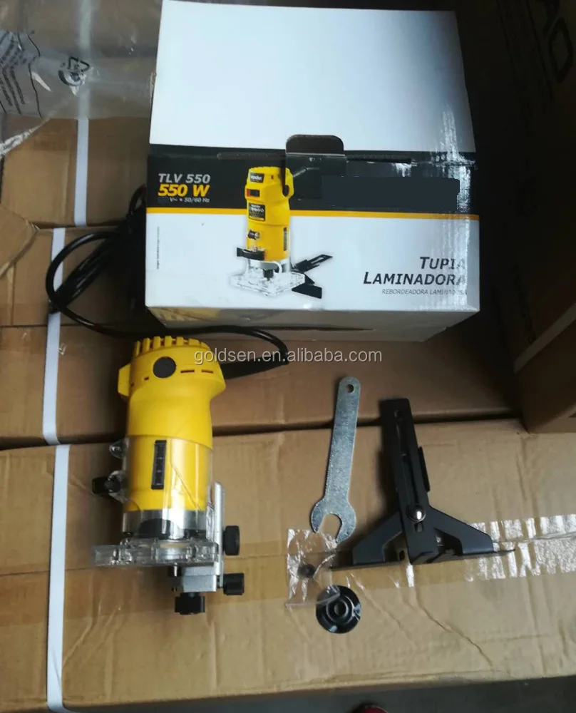 TOLHIT 220-240v 6.35mm 580w Power Laminate Wood Trimmer Electric Wood Edge Trimming Machine
