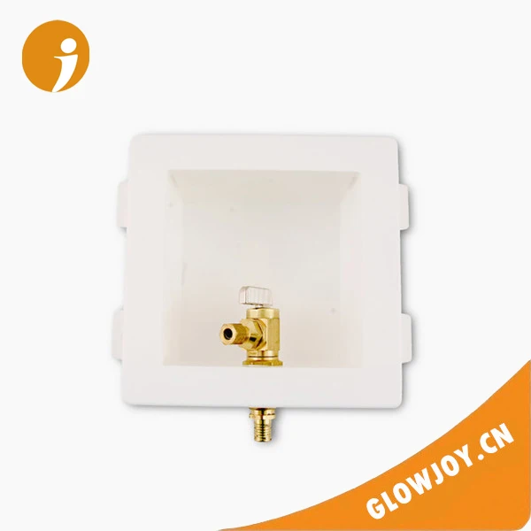 ice maker outlet box with valve