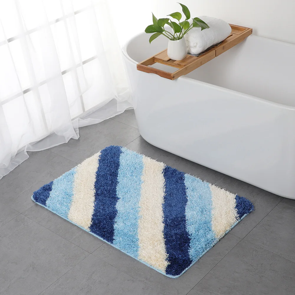 Антибактериальный квадратный коврик для ванной и коврики с высоким ворсом туалета