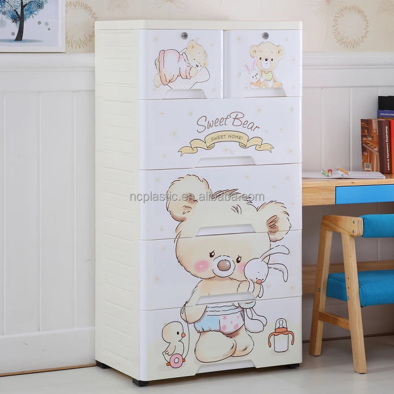 Органайзер для шкафа с 4 ящиками, детский шкаф с 2 пластиковыми шкафами для хранения