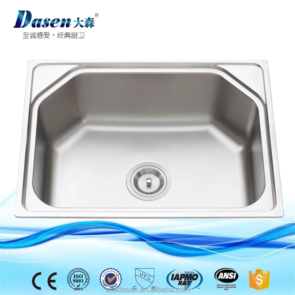 Stainless steel mini single bowl topmount flushmount kitchen sink prices sink with tap