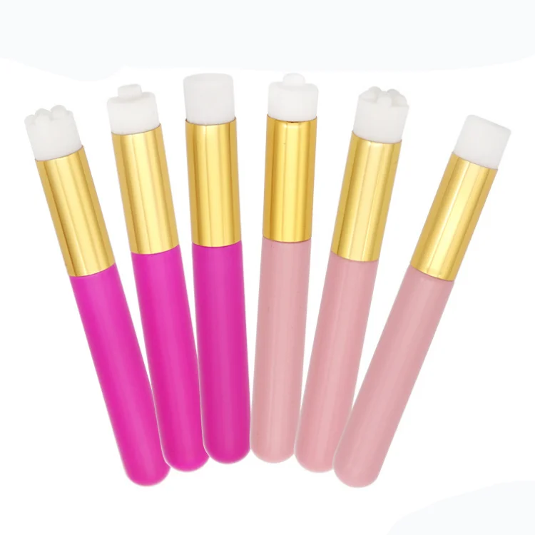 Eye Lash Extensions Foam Cleanser Shampoo Pink Eyelash Cleaning Brushes head make up set