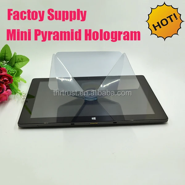 2016 Hot Selling Promotional item OEM logo Smartphone 3D Mini Pyramid Hologram for ipad